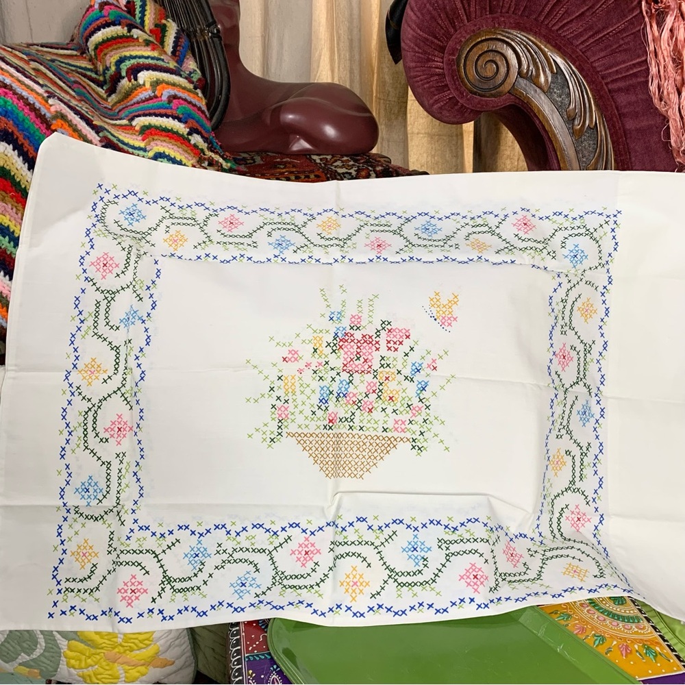 70s Pillowcase Cross Stitch Print
